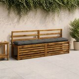  Jastučić za klupu VIANEN 100% poliester Antracit - Antracit 200 x 30 x 12 cm | shoptok.hr