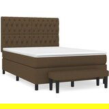 Maison Chic Box spring postelja - Vzmetna postelja z vzmetnico temno rjava 140x200 cm blago SL8160, (21908906) | Shoptok.si