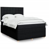 vidaXL Box spring postelja z vzmetnico črna 160x200 cm blago | Shoptok.si