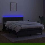  Box spring postelja z vzmetnico LED črna 140x200 cm blago, (20882211) | Shoptok.si