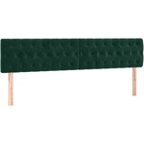  Uzglavlja tamnozelena 200x7x78/88 cm baršunasta | shoptok.hr