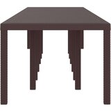 vidaXL Vrtna miza Rjava 400x100x73 cm Poly Rattan, Vrtna miza Rjava 250x100x73 cm Poly Rattan, Vrtna miza Rjava 150x100x73 cm Poly Rattan | Shoptok.si