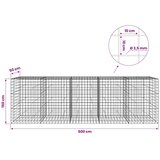  Gabion s žicom debljine 3 5 mm i mrežom 10x10 cm 500x50x150 cm - 50 cm 150 cm 500 cm | shoptok.hr