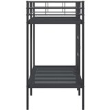 vidaXL Krevet na kat bez madraca crni 80x200 cm čelik | shoptok.hr
