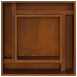 vidaXL Vremensko odporna jeklena zlitina/Rjava 80 x 80 x 40 cm Vzdržljivo | Shoptok.si