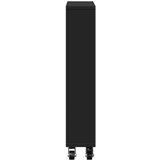 vidaXL Voziček za shranjevanje črn 48x13x68 cm inž. les | Shoptok.si