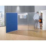 magnetoplan Predelna stena, z matirano polikarbonatno šipo, VxŠxG 1800 x 1000 x 350 mm | Shoptok.si