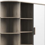 MID.YOU PREHODNA KOTNA OMARA, bela, hrast san remo | Shoptok.si