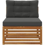  Vanjska srednja sofa Čvrsto drvo akacije Prirodna | shoptok.hr