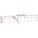  Povišena vrtna gredica od pocinčanog čelika 373x140x36 cm zelena | Eponuda.com