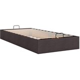  Okvir za krevet bez madraca tamnosmeđi 100x200 cm od tkanine | shoptok.hr