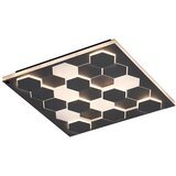 CINQUE Crna LED stropna svjetiljka s metalnim sjenilom 55x55 cm Cifavo – | shoptok.hr