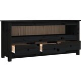 TV ormarić crni 114 x 35 x 52 cm od masivne borovine | shoptok.hr