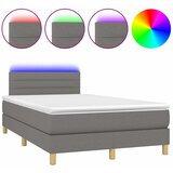  box spring s madracem LED tamnosivi 120 x 200 cm tkanina | shoptok.hr