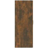 vidaXL Viseča omarica dimljeni hrast 69,5x34x90 cm konstruiran les | Shoptok.si