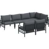 vidaXL Sjedeća garnitura za vrt 7 pcs Antracit 320 x 160 x 71 cm | shoptok.hr