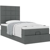 vidaXL Otomanski okvir kreveta s madraca tamnosivi 90x190cm tkanine | shoptok.hr
