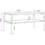  Bocni stol Crni hrast 100 x 50 x 46 cm Konstruirano drvo | shoptok.hr