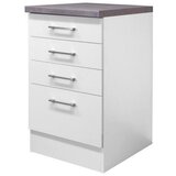 Lesnina-XXXL spodnja omarica s predali neo, bela, siva, š. 50 cm | Shoptok.si