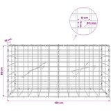  Gabion s žicom debljine 5 mm i mrežom 5x10 cm 100x10x50 cm | shoptok.hr