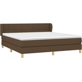  Box spring postelja z vzmetnico temno rjava 160x200 cm blago, (20900172) | Shoptok.si