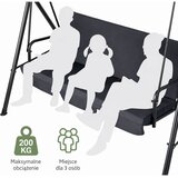  Vrtna ljuljačka za 3 osobe sa 2 jastuka/madraca Cushions - siva | shoptok.hr