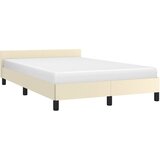 Maison Chic Posteljni okvir - Dvoposteljna postelja - Zakonska postelja brez vzmetnice krem 120x190 cm umetno usnje-J12141, (21766184) | Shoptok.si