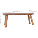  Vrtna klupa 120 cm od masivne tikovine - 120 cm | shoptok.hr