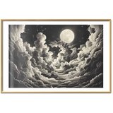  Plakat Moon and Stars Singing Among the Great Clouds 30x21 Zlatni okvir s margom | shoptok.hr