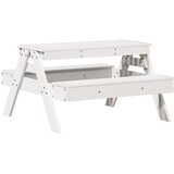  Stol za piknik za djecu bijeli 88x97x52 cm od masivne borovine | shoptok.hr