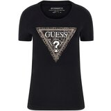 Guess Majice s kratkimi rokavi Ss Cn Triangle Python Tee Črna Cene