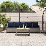  Vrtna sofa 5-sjed s jastucima sivi poliratan | shoptok.hr