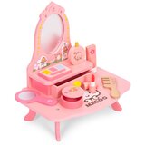 ECO TOYS dječji drveni stolić za uljepšavanje – ogledalo, ladica i 7 dodataka | shoptok.hr