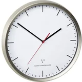 Dostmann 60.3521.02 radijski zidni sat 30.5 cm x 4.8 cm plemeniti čelik (brušeni) tihi rad