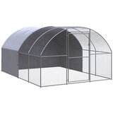 vidaXL Vanjski kokošinjac 3 x 4 x 2 m od pocinčanog čelika | shoptok.hr