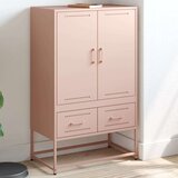 vidaXL Visoka komoda ružičasta 100,5x39x107 cm hladno valjani čelik | shoptok.hr