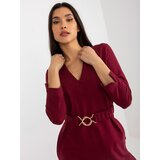 Och Bella Dress-TW-SK-BL-1011.17-burgundy | Shoptok.si