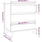  Komoda bijela 60 x 35 x 70 cm od konstruiranog drva | shoptok.hr