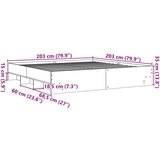  Okvir za krevet boja hrasta 200x200 cm od konstruiranog drva | shoptok.hr
