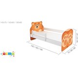  Dječji krevet ACMA Animals, bočna bijela 160x80 cm 05 Medo | shoptok.hr