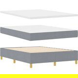 vidaXL Box spring krevet Svijetlo siva 140 x 190 cm tkanina | shoptok.hr