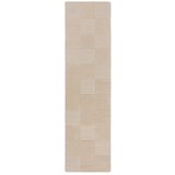 Flair Rugs Bež ručno rađena vunena staza 60x230 cm Checkerboard – Cijene