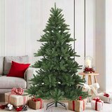 vidaXL Umjetno božićno drvce s nogom Zelena 180 cm PVC, čelik | shoptok.hr