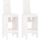 vidaXL barski stolci 2 kom bijeli 40 x 42 x 120 cm od masivne borovine | shoptok.hr