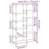 vidaXL Knjižna polica sonoma hrast 100x32x170 cm inž. les in železo | Shoptok.si