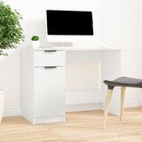vidaXL Pisalna miza bela 100x50x75 cm konstruiran les Cene