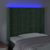  LED posteljno vzglavje temno zeleno 83x16x118/128 cm žamet, (20933647) | Shoptok.si