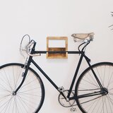  Zidni stalak za bicikl 35 x 25 x 25 cm masivno grubo drvo manga | shoptok.hr