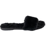 SEASTAR Black flip-flops with soft fur Cene