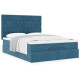 vidaXL otomanski krevet s madracima tamnoplavi 140x190 cm baršunasti | shoptok.hr